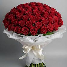 Букет 101 Красная роза Блэк Мэджик в Рефтинском