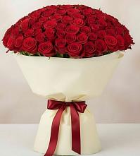 Букет 101 Красная роза Милано в Рефтинском