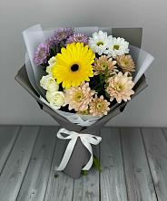 Букет цветов из:  Розы, Герберы и Хризантемы в Рефтинском