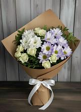 Букет цветов из:  Хризантемы и Розы в Рефтинском