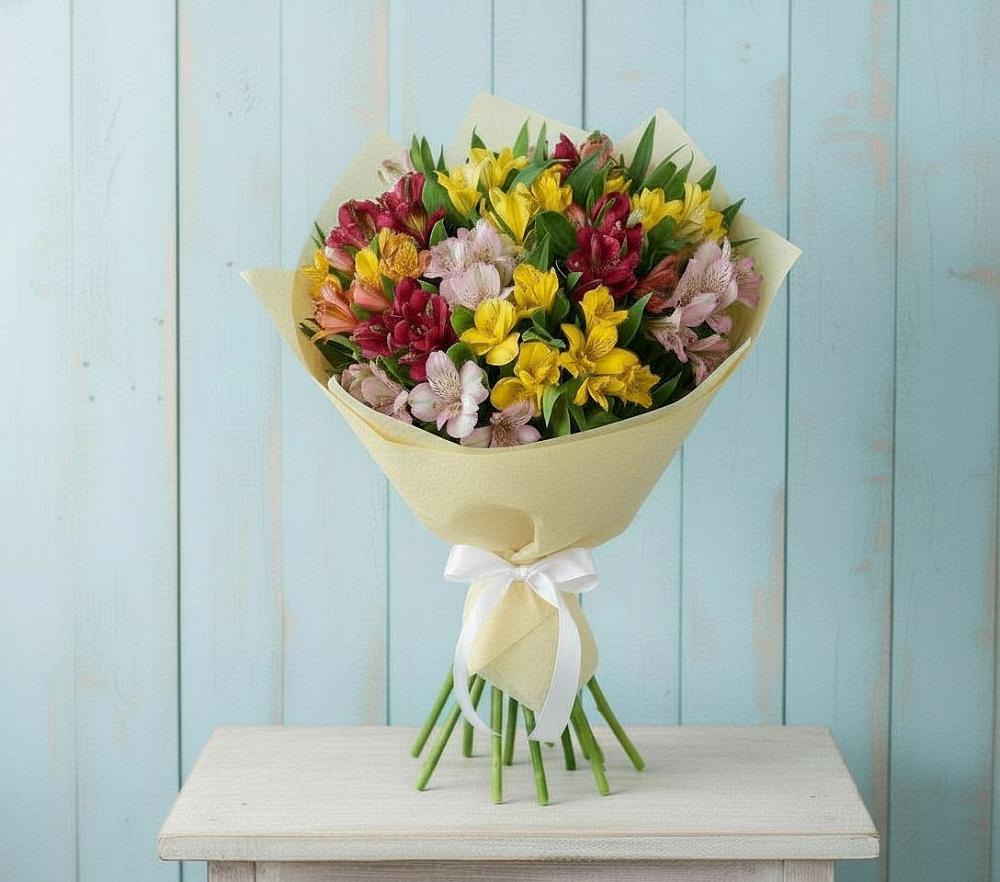 Букет цветов из: Альстромерии в Рефтинском