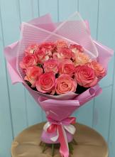 Букет 15 Розовых роз Равель #REPLACE_PRED# Рефтинском