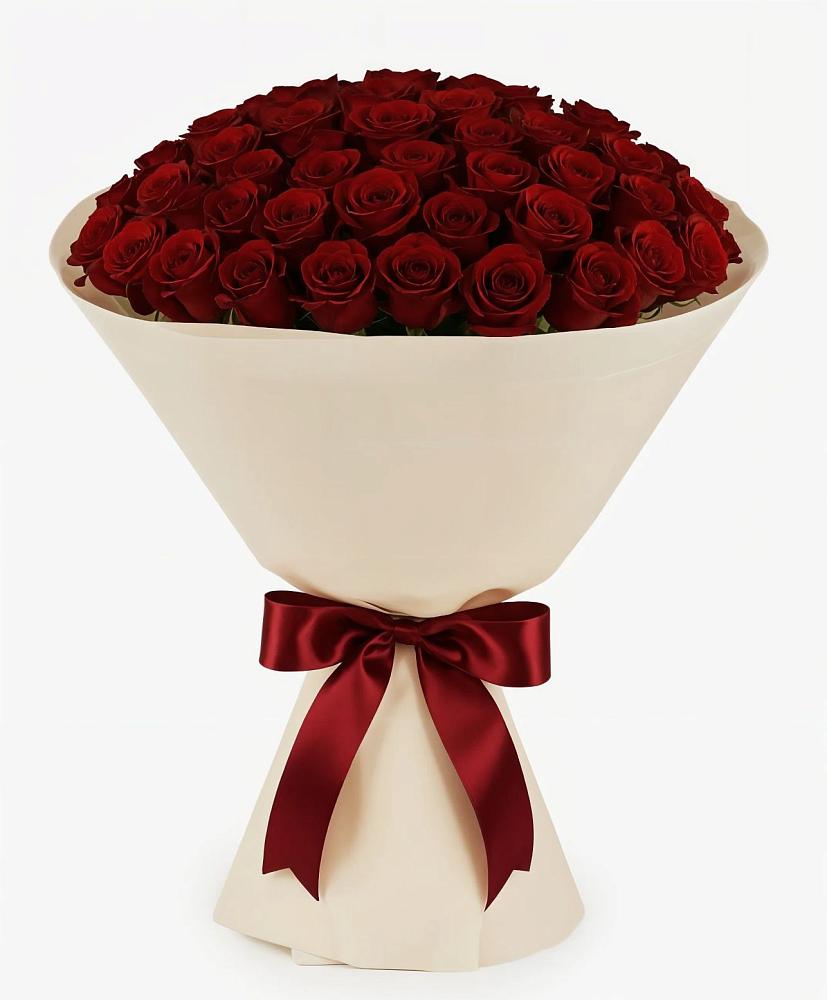 Букет 101 Бордовая роза Блэк Бакарра в Рефтинском